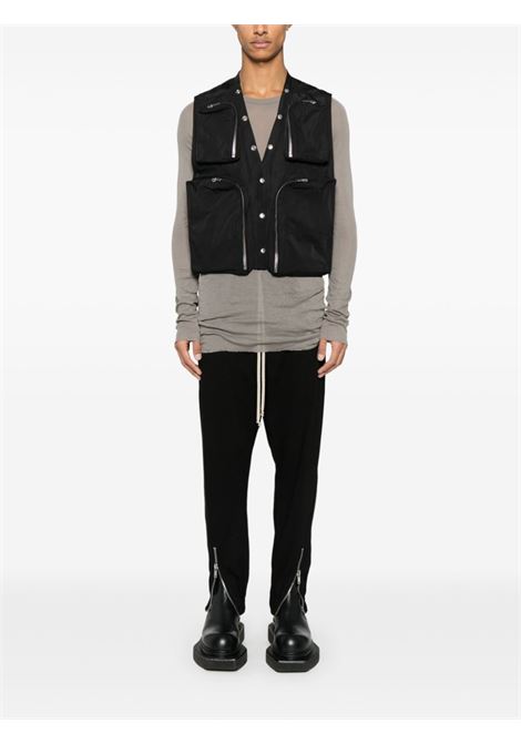 Black cargo vest Rick owens - men RICK OWENS | RU01E5767FT09